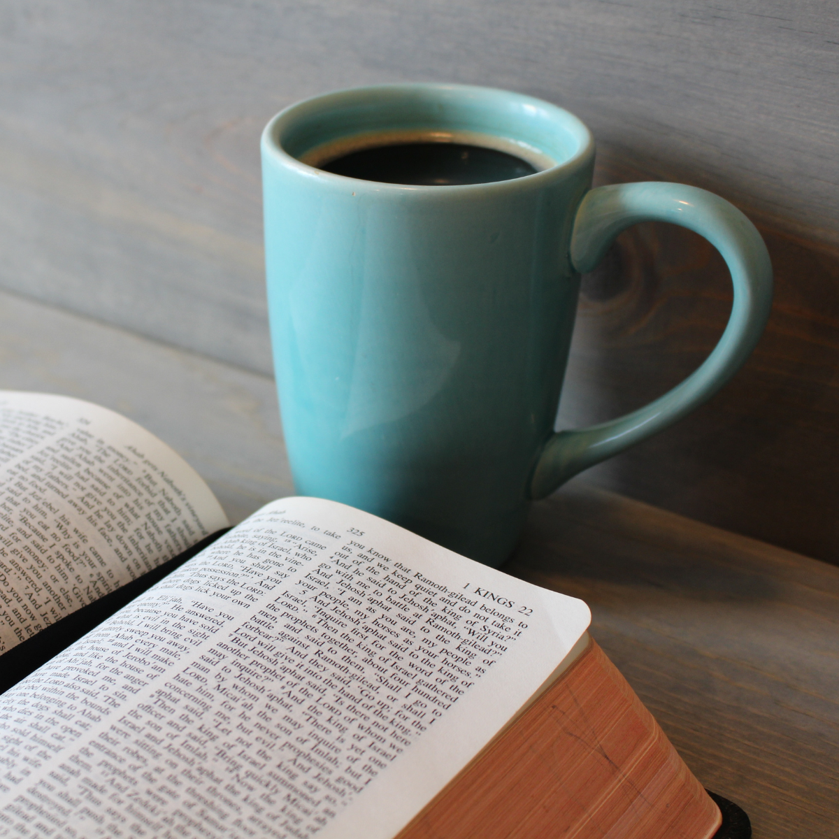 Image of book and cup of coffee