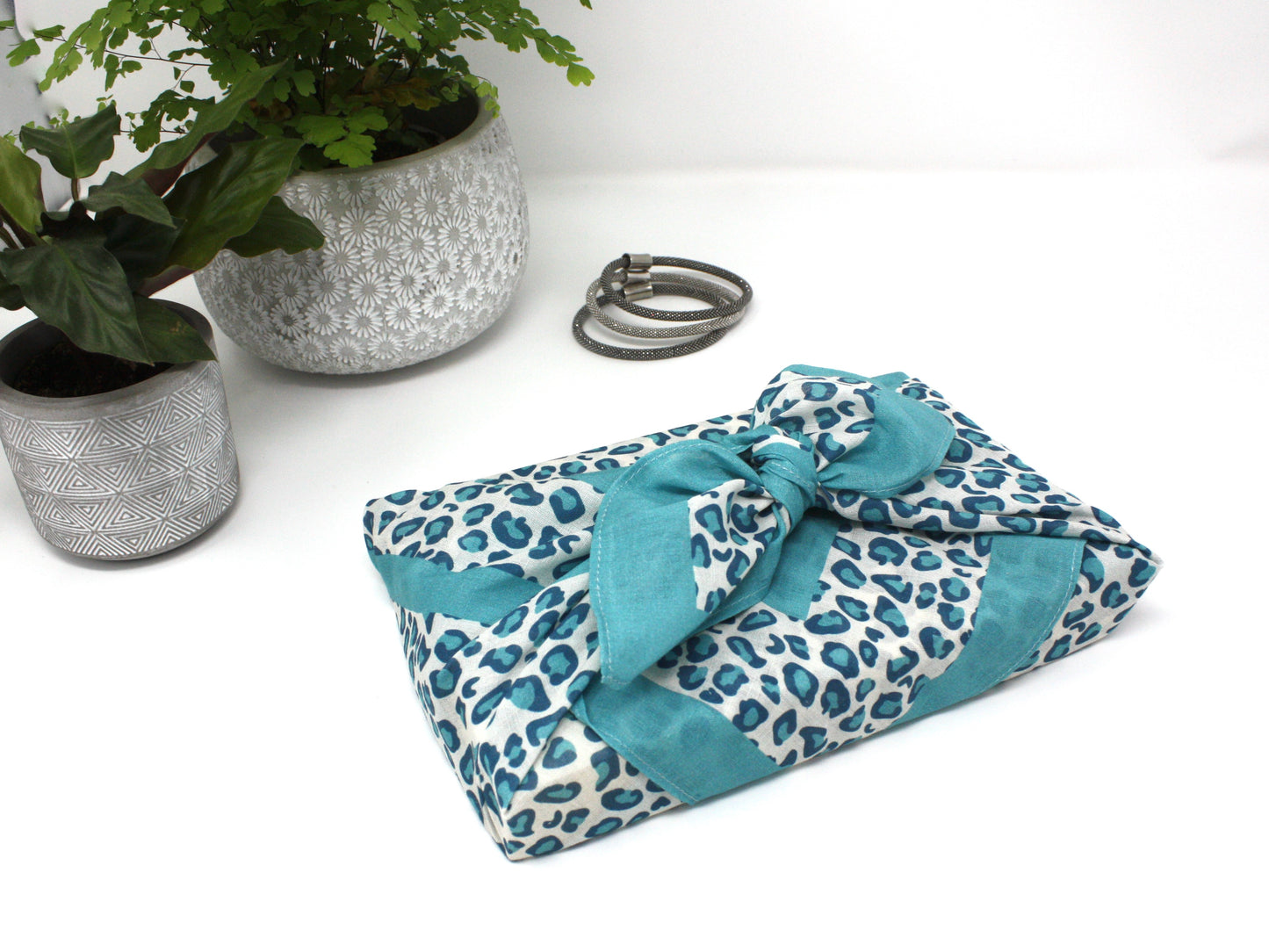 Furoshiki fabric gift wrap 53cm - Leopard natural