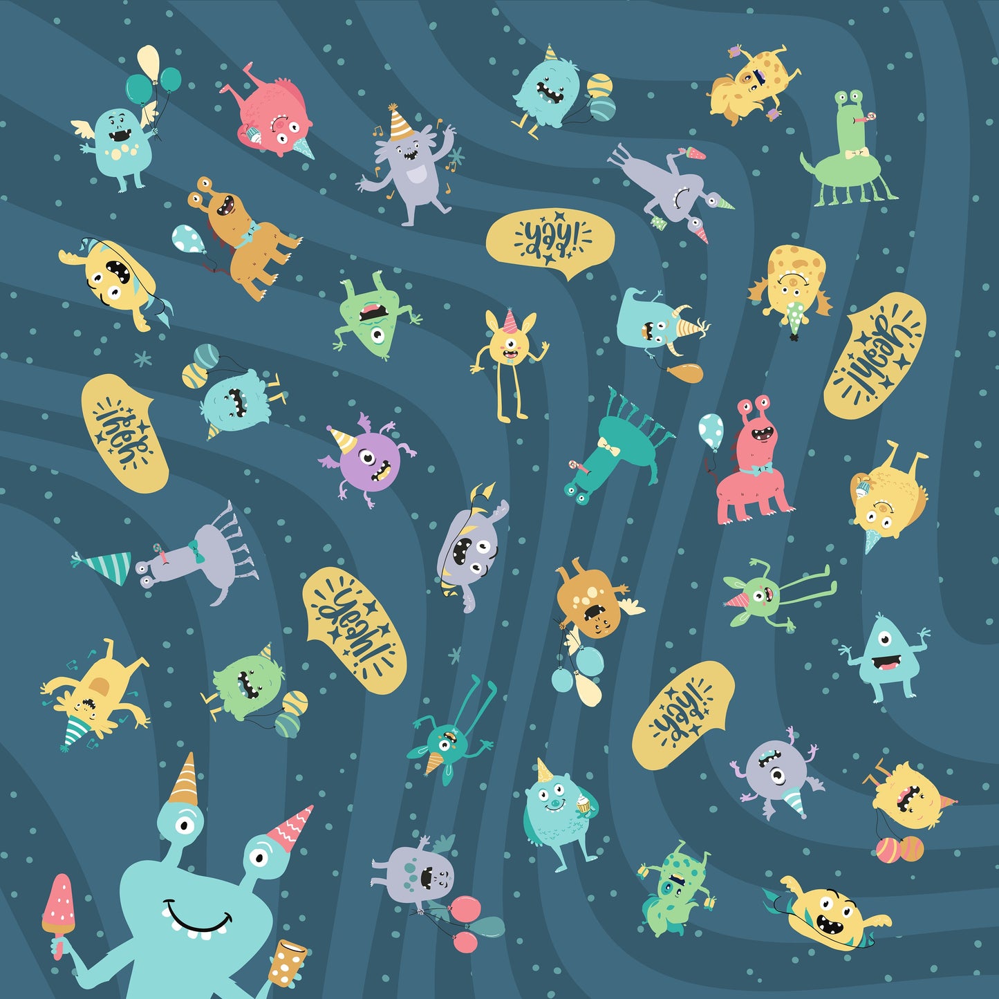 Large kids furoshiki fabric wrapping paper - 80cm