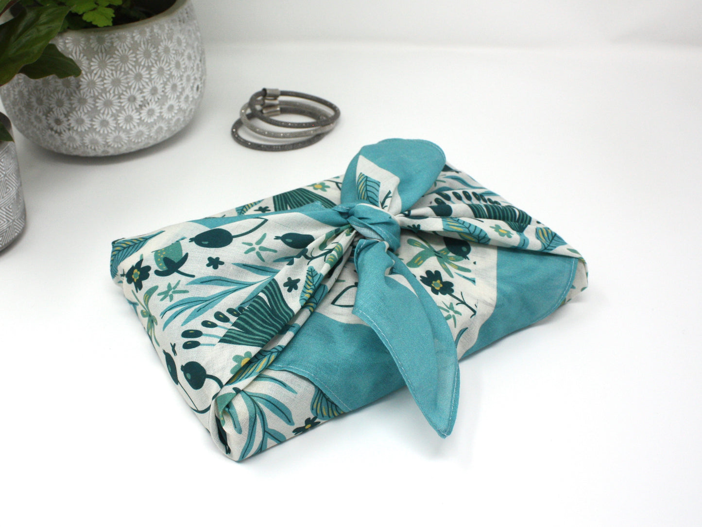 Furoshiki fabric wrap 53cm - Ladybird natural