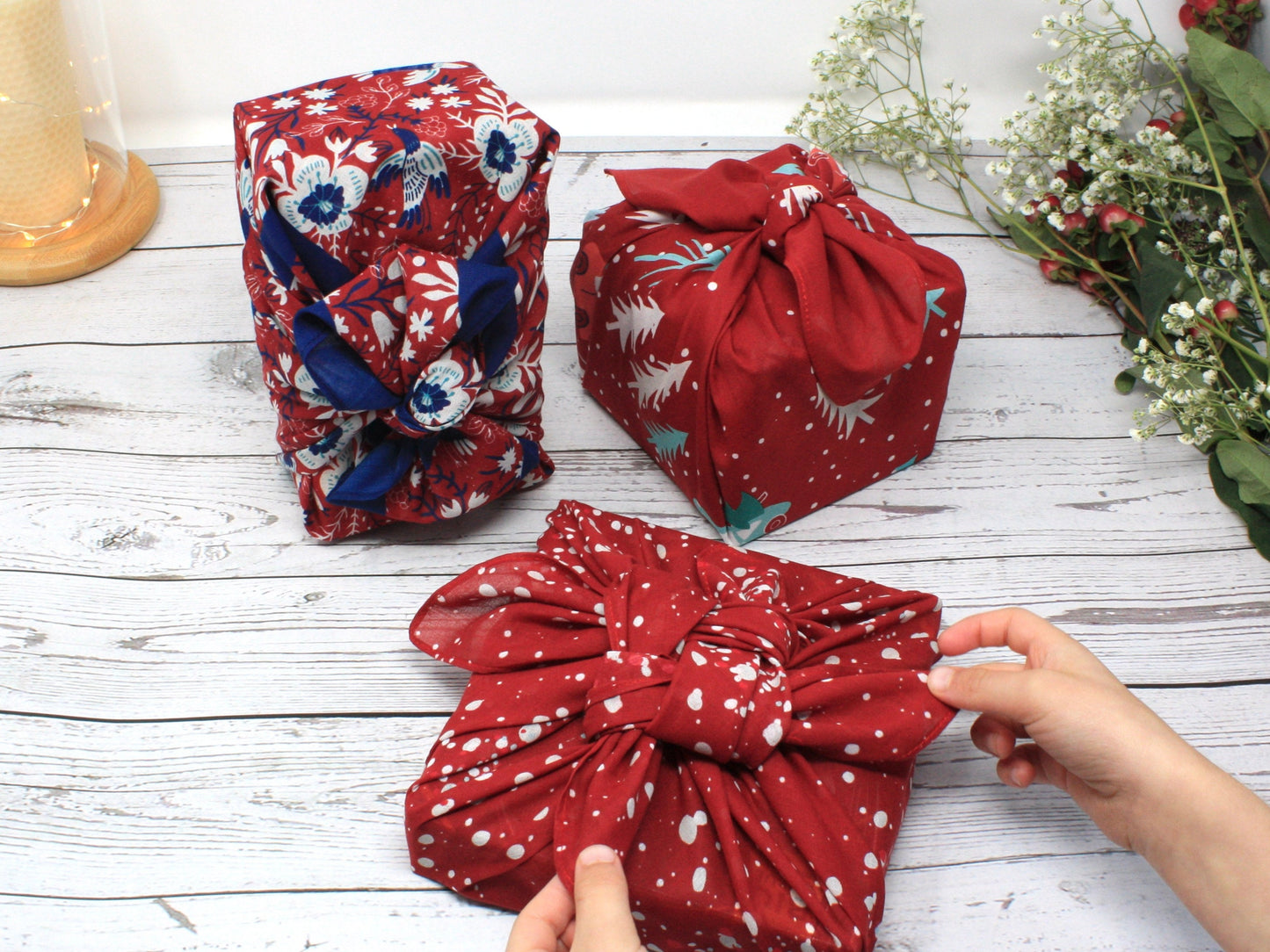 Furoshiki fabric wrap medium - stars