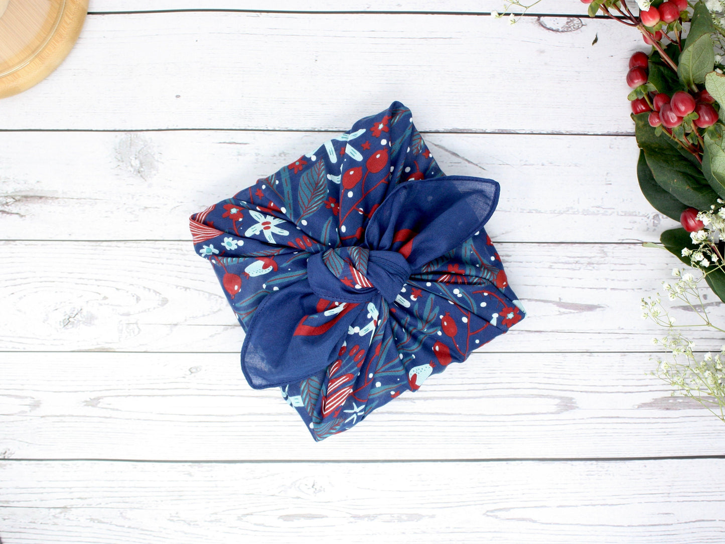 Furoshiki scarf medium - berries